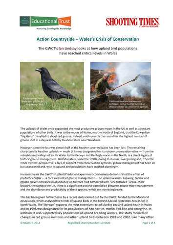 Action Countryside -Wales's crisis of conservation