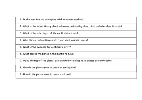 What causes volcanoes and earthquakes?