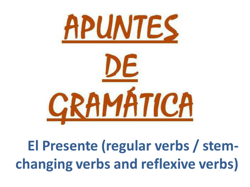 KS3 Spanish Present tense