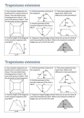 Trapeziums Extension