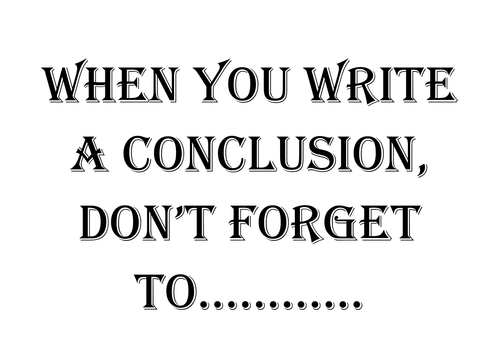 Writing Conclusions