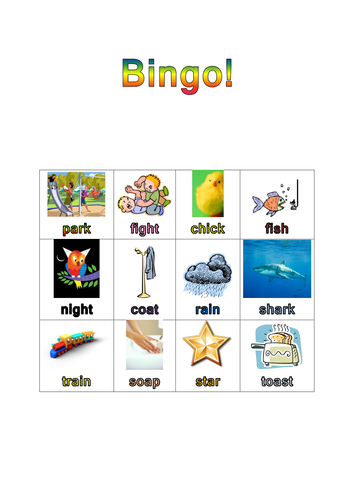 Phonics Bingo (Phase 3)