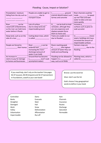Flooding Revision Match Up