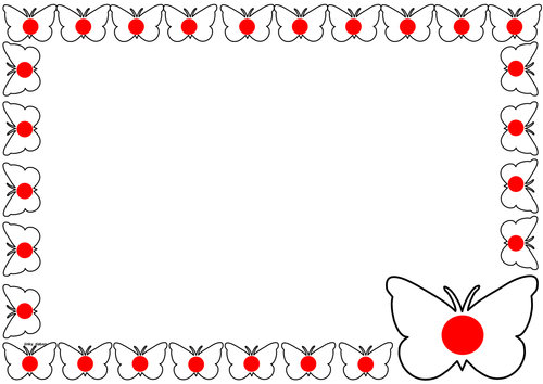 Japan Flag Themed Lined paper and Pageborders