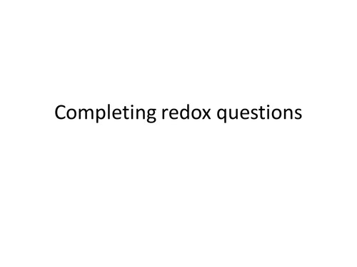 AQA CHEM5 redox question review