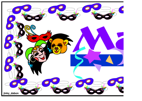 Mardi Gras Themed Banner