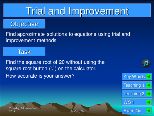 Trial and improvement grade C