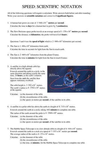 Speed and Scientific Notation