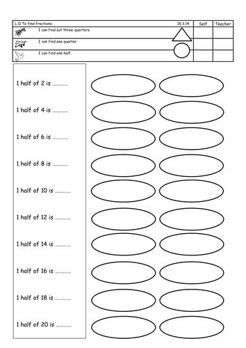 factions finding halves quarters teaching resources