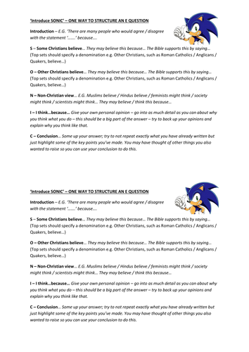 OCR Question E - How to answer using SONIC!
