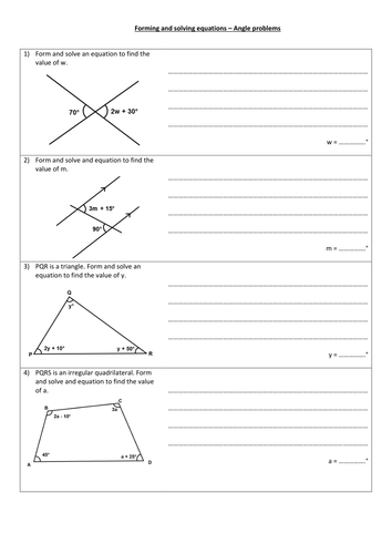 Forming Equations With Angle And Area Perimeter By Doddmaths