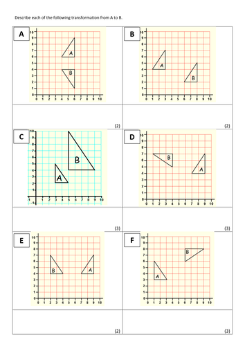 Printables Combined Transformations Worksheet combined transformations worksheet versaldobip describing by doddmaths teaching resources tes davezan