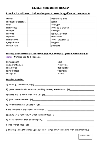 Pourquoi apprendre les langues?