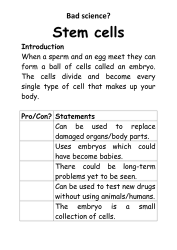 Ks3 Science and ethics