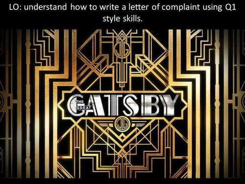 IGCSE Q1 The Great Gatsby extract