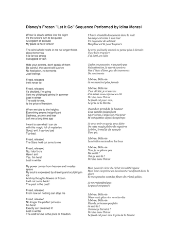 Let it go lyrics