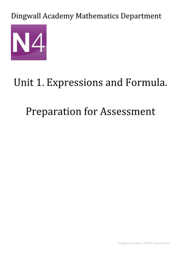 National 4 Preparation for Assessment Unit 1 & Unit 2