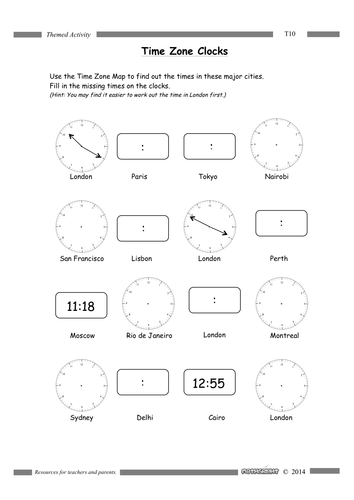 Printables Time Zone Worksheets time zones by mathsright teaching resources tes