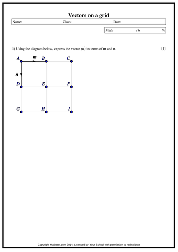 Vectors on a grid | Teaching Resources