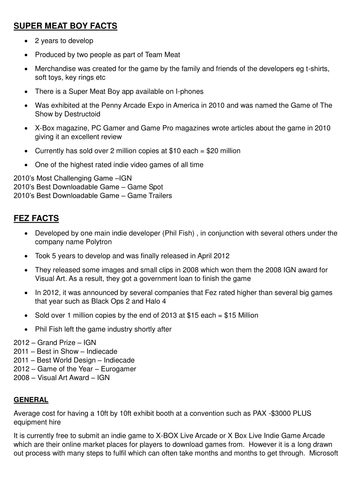 Video Game Marketing - Indie Games / Developers