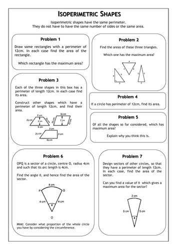 Isoperimetric Shapes