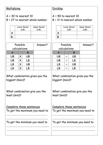 Calculation with bounds - self discovery
