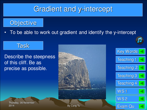 Gradient and y-intercept Grade C -A