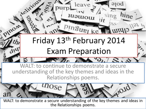 AQA poetry music revision