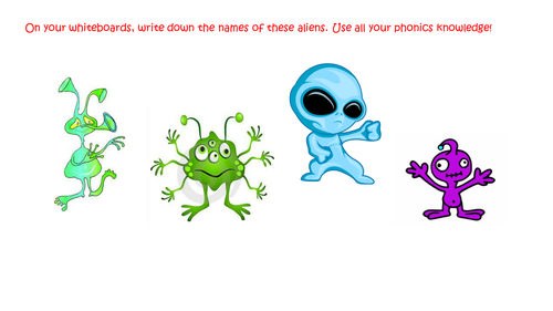 Alien words year 1 picture