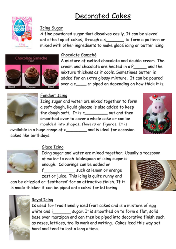 Decorated cakes tasks | Teaching Resources