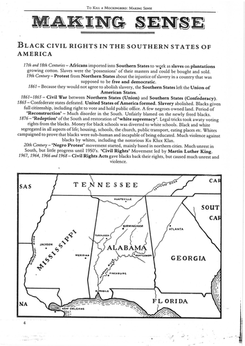 Context notes on To Kill a Mockingbird