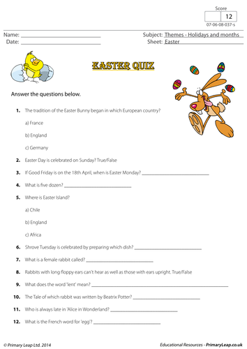 Easter Fun Quiz
