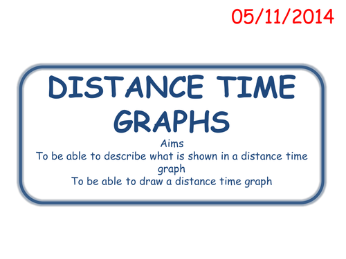Distance Time Graphs KS4
