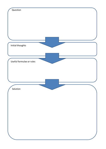 problem solving flowsheet