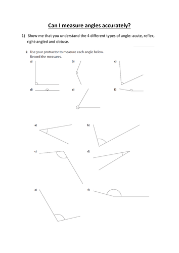 Measuring Angles | Teaching Resources