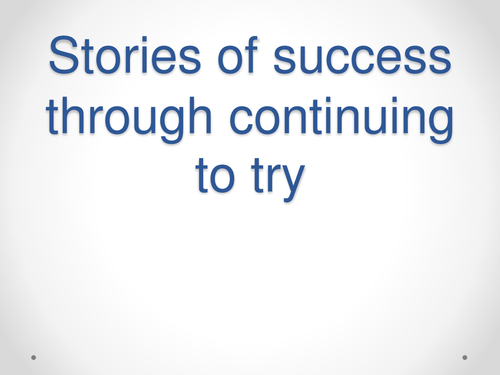 Resilience persistence effort and trying