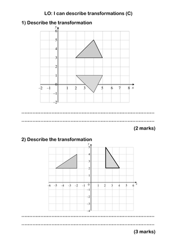 Describing transformations lesson (EAL)