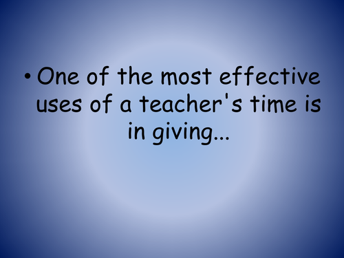 Feedback and Marking