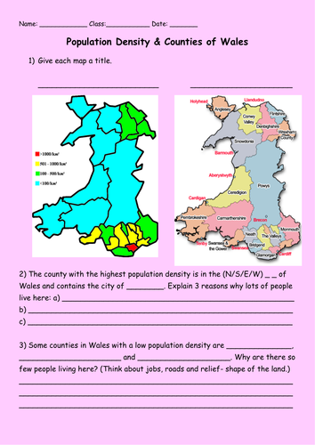 Population Density in Wales Y7