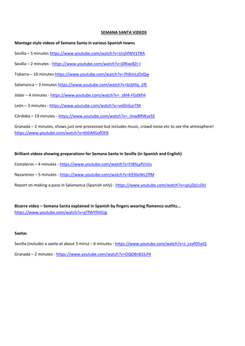 Semana Santa videos