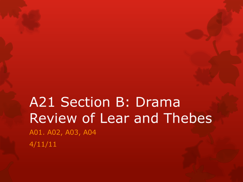 King Lear / The Burial at Thebes