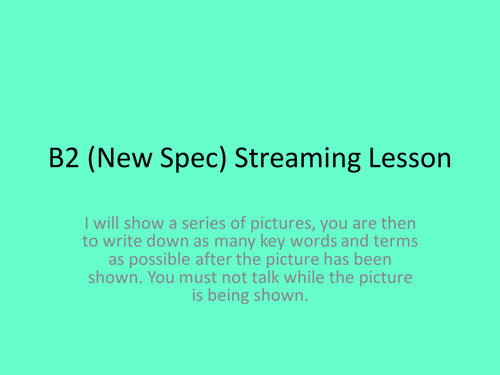 AQA B2 new spec Revision streaming lesson