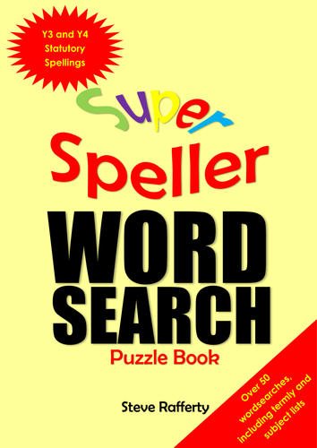 Y3 and Y4 new curric spelling list wordsearches