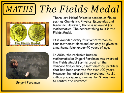 Maths Posters - The Fields Medal