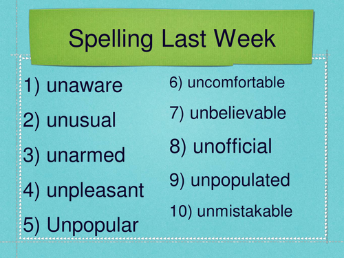 Conjunctions (with spelling words)