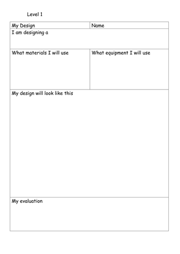DT planning and evaluation sheets by kbewell - Teaching ...