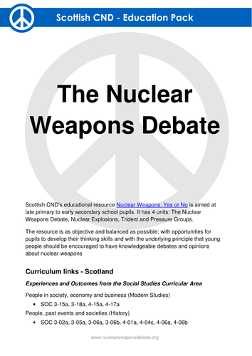 The Nuclear Weapons Debate