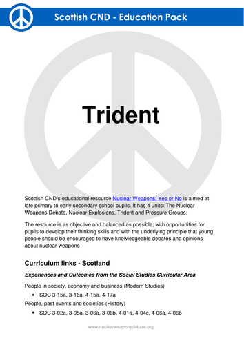 Trident - UK's nuclear weapons programme