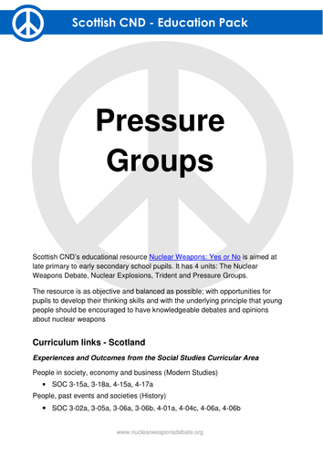 CND as a Pressure Group