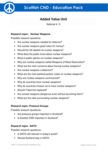 Added value National 4 & 5